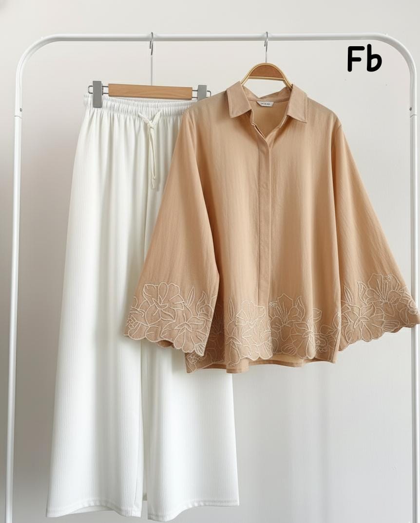 🔸 _ Embroidery Top with pant  
🔸_Fabric  top Imported Cey