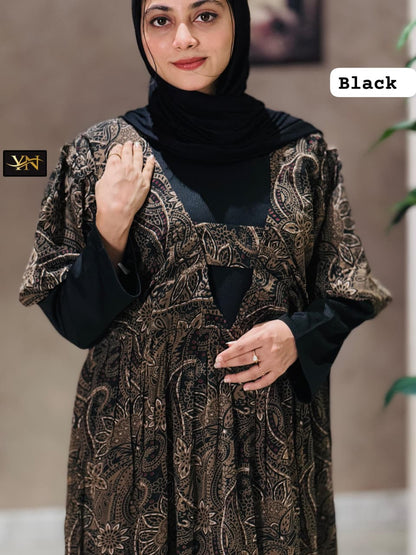 Gown with attached inner
Georgette with lining