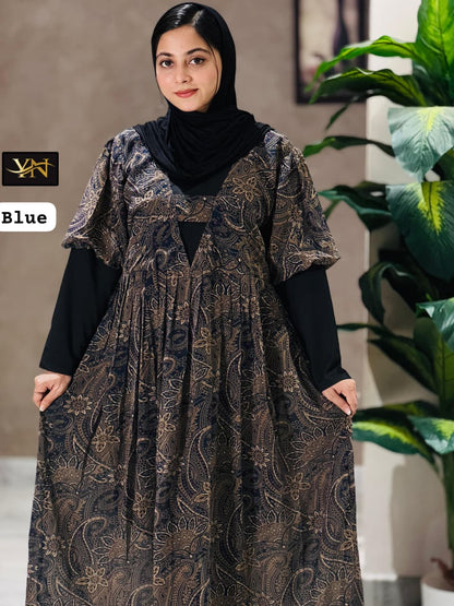 Gown with attached inner
Georgette with lining